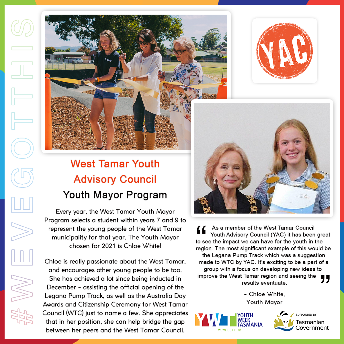 YAC West Tamar Youth Mayor Program Youth Network of Tasmania YAC West Tamar Youth Mayor Program Youth Network of Tasmania